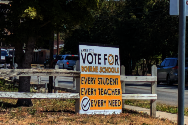 Boerne ISD tax sign